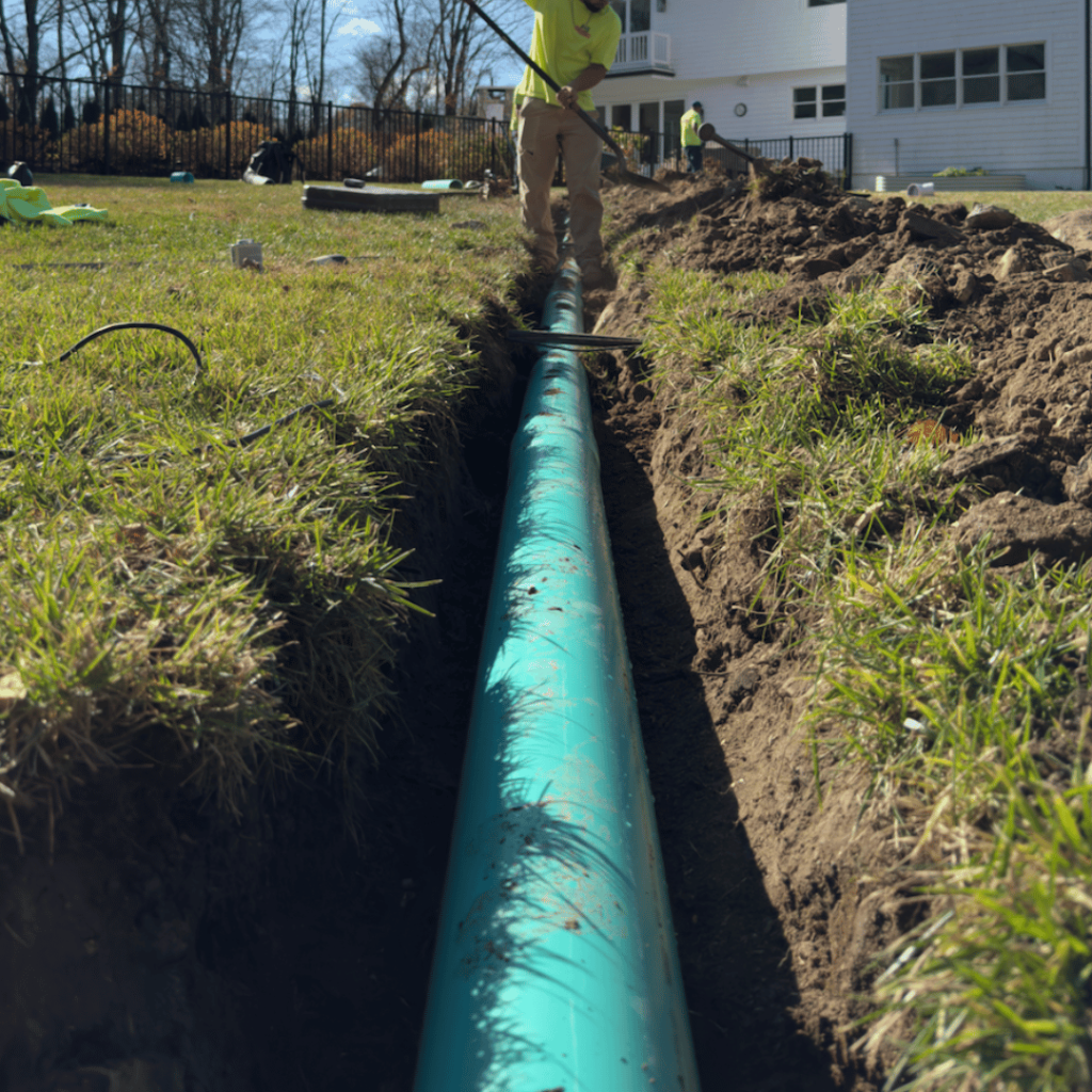 yard drain installation greenwich drains specialists yard flooding solutions